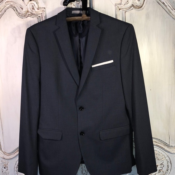 Zara Man Other - Zara Man Blue Two Button Front Closing Sport Coat with Built In Pocket Square